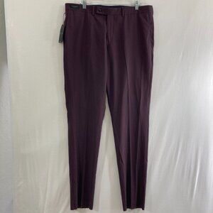 New Ted Baker Mens size 38 Jefferson Pants Maroon Wool Trousers Preppy